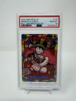 PSA 10 Monkey D. Luffy P-110 Premium Card Collection ONE PIECE DAY 25 Promo 2025 - Image 3