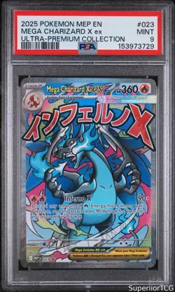 Mega Charizard X EX 023 Ultra Premium Collection Black Star Promo Pokemon PSA 9 - Image 1