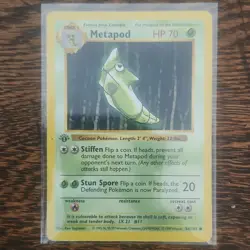 Metapod 1st Edition Pokemon Base Set Uncommon 54/102 Regular 70 HP WOTC - Image 1