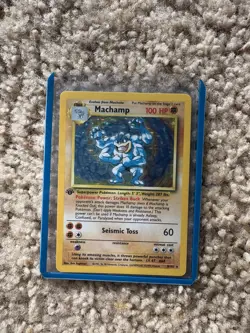 Pokemon TCG MACHAMP Base Set 8/102 1st edition Holo NM WOTC Shadow 1999 - Image 1