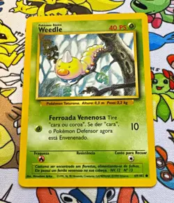 Pokemon TCG Weedle Base Set 69/102 1999 POR Regular Common 40 HP - Image 1