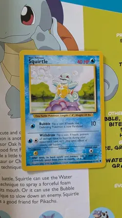 Pokemon TCG Squirtle 63/102 Base Set Unlimited Rare Excellent Condition - Image 3