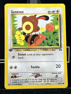 Pokemon WOTC Sentret 63/75 Neo Discovery Set 1st Edition Common Regular - Image 3