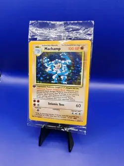 Machamp 8/102 1st Edition Base Set Holo Rare Pokemon Card TCG WOTC New Sealed - Image 2