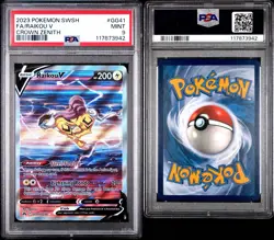 2023 Pokemon SWSH Crown Zenith Galarian Gallery Raikou v GG41 Full Art PSA 9 - Image 3