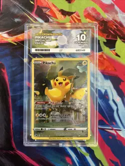 ACE 10 Pikachu Gg30/Gg70 Pokemon Card Crown Zenith: Galarian Gallery GEM MINT - Image 1