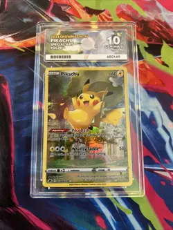 ACE 10 Pikachu Gg30/Gg70 Pokemon Card Crown Zenith: Galarian Gallery GEM MINT - Image 2