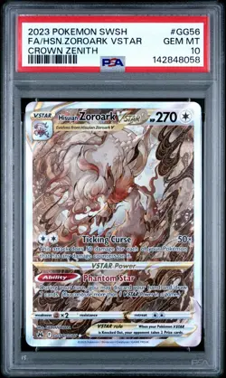 PSA 10 - Pokemon TCG Crown Zenith - Hisuian Zoroark V Star - GG56/GG70 Full Art - Image 1