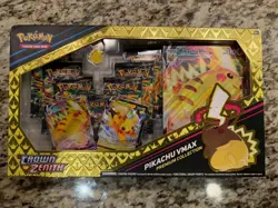 Pokemon TCG Crown Zenith Pikachu Vmax Premium Collection Box 7 packs SEALED - Image 1