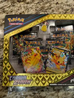 Pokemon TCG Crown Zenith Pikachu Vmax Premium Collection Box 7 packs SEALED - Image 2