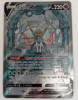 Pokemon Zacian V Trading Card GG48/GG70 Crown Zenith Holo Full Art TC1 - Image 1