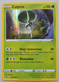 Pokemon Card Calyrex 017/159 Crown Zenith Holo Rare Near Mint - Image 1