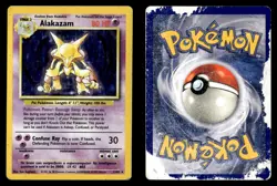 Alakazam 1/102 Holo Rare Base Set Unlimited Pokemon Card DMG - Image 1