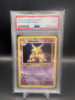 Alakazam Base Set Holo 1/102 (1999) PSA 9 Pokemon TCG - Image 1