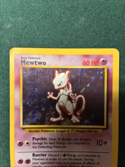 Mewtwo 10/102 Base Set Holo Rare English 1999 Pokemon TCG Wizards of the Coast - Image 2