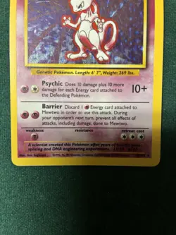 Mewtwo 10/102 Base Set Holo Rare English 1999 Pokemon TCG Wizards of the Coast - Image 3