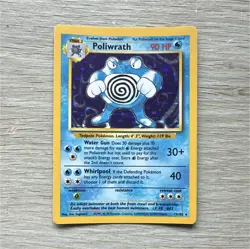 Wizards Pokemon TCG Poliwrath Base Set 13/102 Holo Rare 1999 English 90 HP - Image 1
