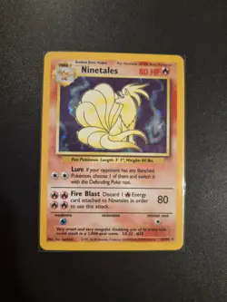 Pokemon TCG Ninetales Base Set 12/102 Holo Rare English 1999 80 HP - Image 1