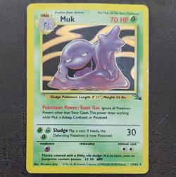 Pokemon TCG Muk 13/62 Fossil Holo Rare English 1999 70 HP Stage 1 - Image 1