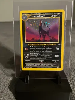 2001 Pokemon TCG Houndoom 08/64 Neo Revelation Holo *SWIRL* READ DESCRIPTION - Image 1