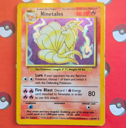 Wizards of the Coast Pokemon TCG Base Set Ninetales 12/102 Holo Rare 1999 EN - Image 1