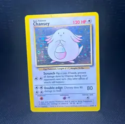 Wizards of the Coast Pokemon TCG Chansey 3/102 Base Set Holo Rare English 1999 - Image 1