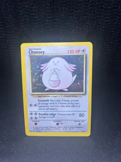 Wizards of the Coast Pokemon TCG Chansey 3/102 Base Set Holo Rare English 1999 - Image 3