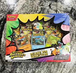 Pokemon TCG Ascended Heroes Deluxe Pin Collection Chikorita Tepig Totodile - Image 1