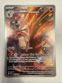 Blaziken 192/182 Illustration Rare 2025 Pokemon Destined Rivals Full Art Card NM - Image 1