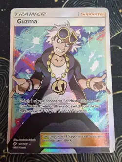 Pokemon TCG Guzma 143/147 Burning Shadows Ultra Rare Full Art Holo 2017 - Image 1