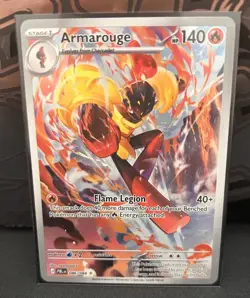 Pokemon TCG Armarouge 140 HP 086/084 Pitch Black Holo Illustration Rare EN - Image 1