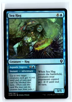 FOIL Sea Hag // Aquatic Ingress Baldur's Gate - MTG Magic the Gathering Card - Image 1