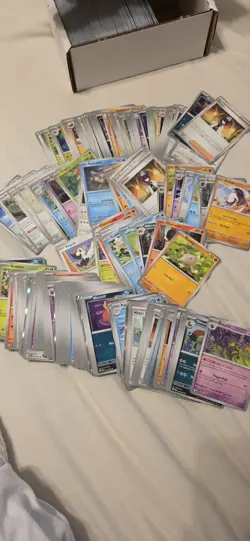 Pokemon TCG Pitch BLACK Mixed Card Lot w/ Storage Box English - Image 2