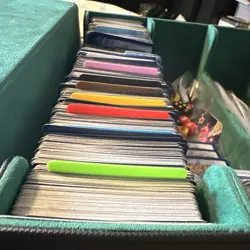 Pokemon TCG Mixed Card Lot Standard Size w/ Storage Box, Dice & Sleeves - Image 3