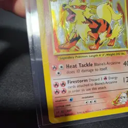 Pokemon Gym Challenge Blaine's Arcanine Holo Rare Card 1/132 Unlimited English - Image 5