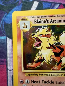Blaine's Arcanine - 1/132 - Pokemon Gym Challenge Unlimited Holo Rare Card NM - Image 2