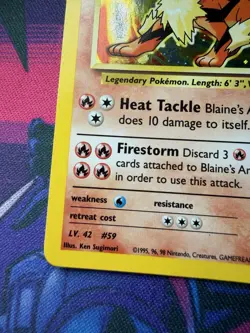 Blaine's Arcanine - 1/132 - Pokemon Gym Challenge Unlimited Holo Rare Card NM - Image 5