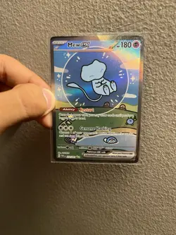 Pokemon Mew EX TCG Scarlet & Violet Paldean Fates Holo Shiny Rare Card 216/091 - Image 1