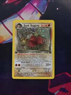 Dark Dugtrio 1st Edition Holo Team Rocket 6/82 WOTC Vintage Near Mint - Image 1