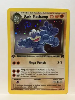 Pokemon Dark Machamp Holo Card 10/82 Team Rocket Series 1st Edition - Image 1