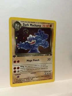 Pokemon Dark Machamp Holo Card 10/82 Team Rocket Series 1st Edition - Image 3