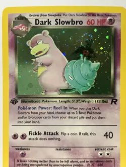 Pokemon Dark Slowbro 12/82 Team Rocket 1st Edition Holo Card - Image 1
