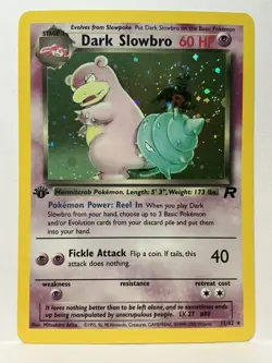 Pokemon Dark Slowbro 12/82 Team Rocket 1st Edition Holo Card - Image 2