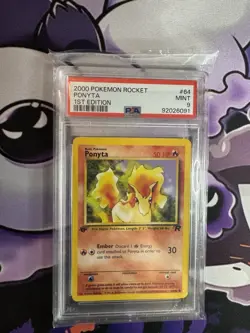 Pokemon: 1st Edition Team Rocket Common: Ponyta 64/82 PSA 9 - Image 1
