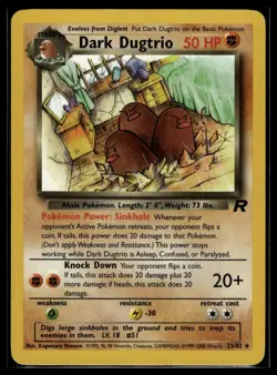 Dark Dugtrio (23) #23/82 Pokemon Near Mint or Better Team Rocket - Image 1