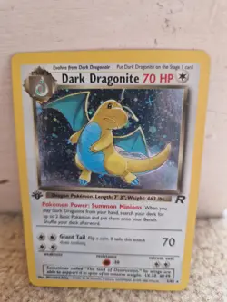 Pokemon TCG Team Rocket Dark Dragonite Holo Card 5/82 1st Edition - Image 1