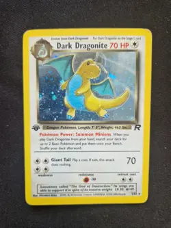 Dark Dragonite Holo *1st Edition* Team Rocket Pokemon Card 5/82 2000 - Image 1