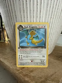 DARK DRAGONITE TEAM ROCKET 22/82 LP RARE POKEMON 1ST EDITION - Image 1