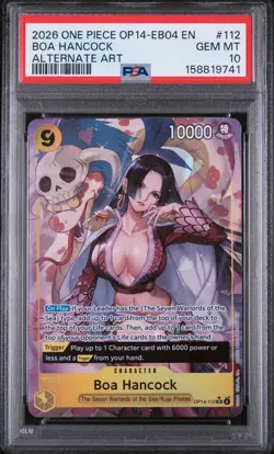 2026 ONE PIECE OP14-EB04-THE AZURE SEA'S SEVEN ALTERNATE ART BOA HANCOCK PSA 10 - Image 1