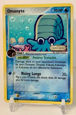 Omanyte 60/92 Legend Maker Stamped Holo Common Foil 2006 Pokemon TCG MP English - Image 2